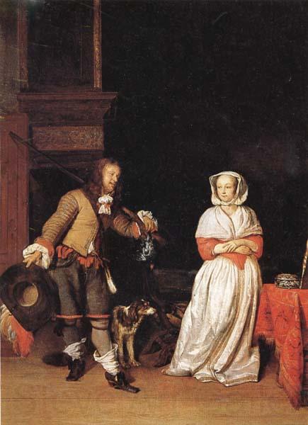 Gabriel Metsu A Lady and a Cavalier Spain oil painting art
